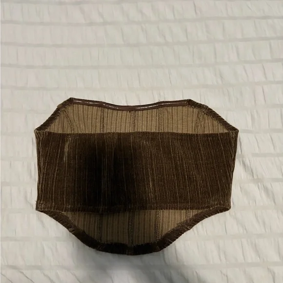 SHEIN Brown Ribbed Knit Top - Picture 2 of 8